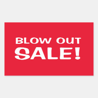 BLOW OUT SALE! RECTANGULAR STICKER