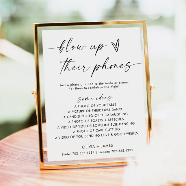 Blow Up Their Phone Sign, Wedding Photo Booth Sign (Creator Uploaded)