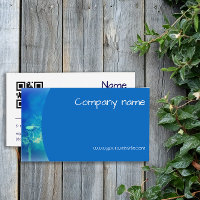 Blowball photography QR azure blue Business Card