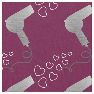 Blowdryer Hairdresser Hair Stylist Fabric Burgundy