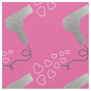Blowdryer Hairdresser Hair Stylist Fabric Pink
