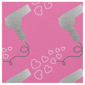 Blowdryer Hairdresser Hair Stylist Fabric Pink