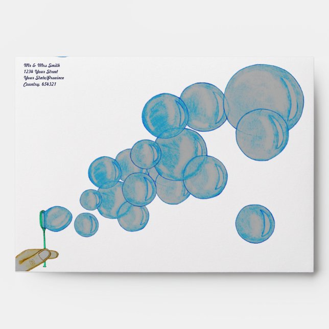 Blowing Bubbles Envelopes (Front)