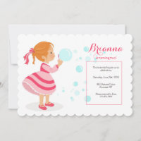 Blowing Bubbles Invitation
