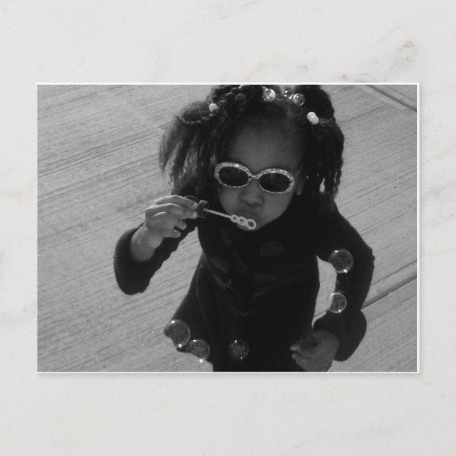 Blowing bubbles postcard (Front)