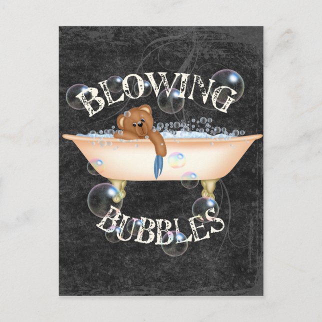 Blowing Bubbles Postcard (Front)