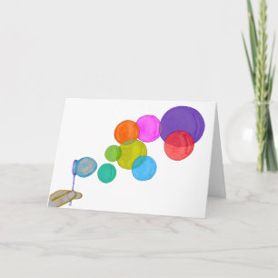 Blowing Bubbles (Rainbow) Card