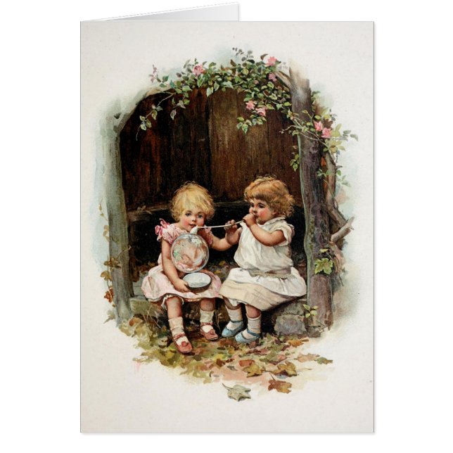 Blowing Bubbles Vintage Girls (Front)