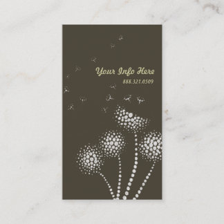 blowing flowers business card