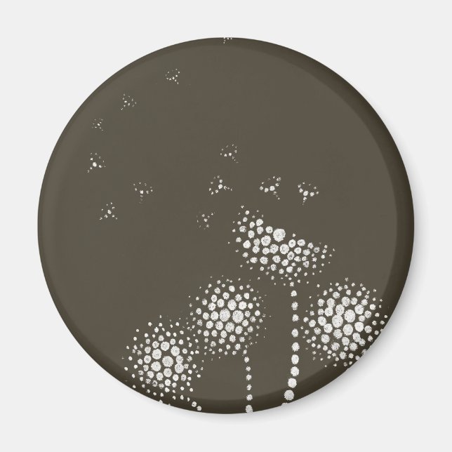 blowing flowers magnet (Front)