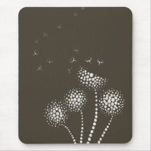blowing flowers mouse pad