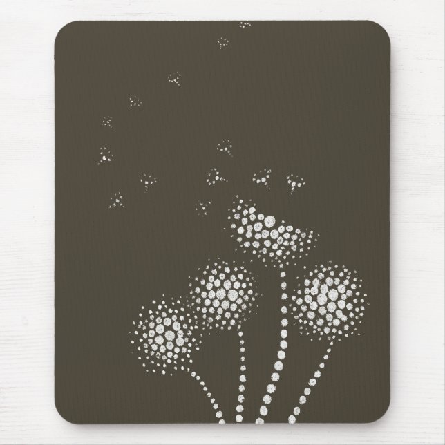 blowing flowers mouse pad (Front)