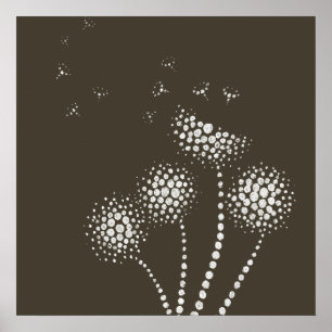 blowing flowers poster