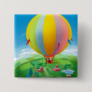 Blowing In The Wind 15 Cm Square Badge