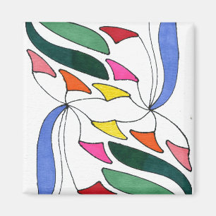 "Blowing in the Wind" Abstract Art Magnet