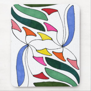 "Blowing in the Wind" Abstract Design Mousepad