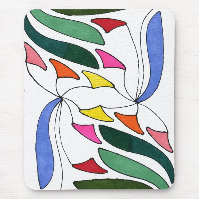 "Blowing in the Wind" Abstract Design Mousepad (Front)