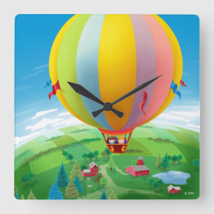 Blowing In The Wind Square Wall Clock