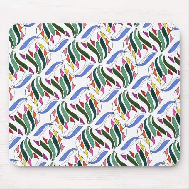"Blowing in the Wind" Tiled Abstract Mousepad (Front)