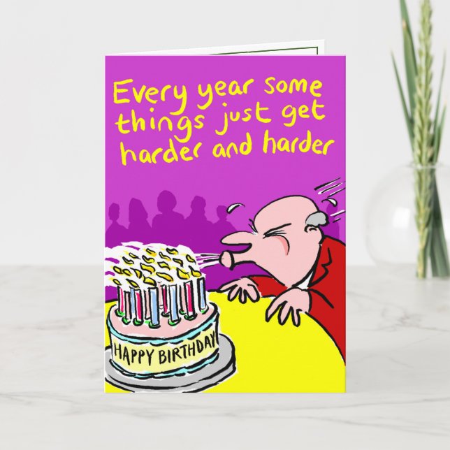Blowing Out Candles Happy Birthday Card (Front)