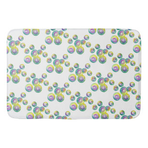 Blowing Rainbow Soap Bubbles Bubble Wand Bath Mat