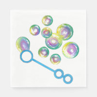 Blowing Rainbow Soap Bubbles Bubble Wand