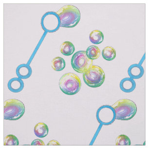 Blowing Rainbow Soap Bubbles Bubble Wand Purple Fabric
