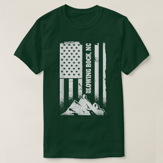 Blowing Rock NC North Carolina American Patriotic  T-Shirt (Design Front)