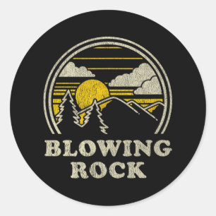 Blowing Rock North Carolina Nc T Shirt Vintage Hik Classic Round Sticker