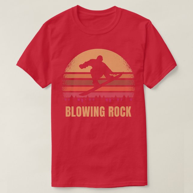 Blowing Rock North Carolina Snowboarding NC Outdoo T-Shirt (Design Front)