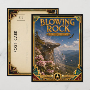 Blowing Rock North Carolina Vintage Art Deco Postcard