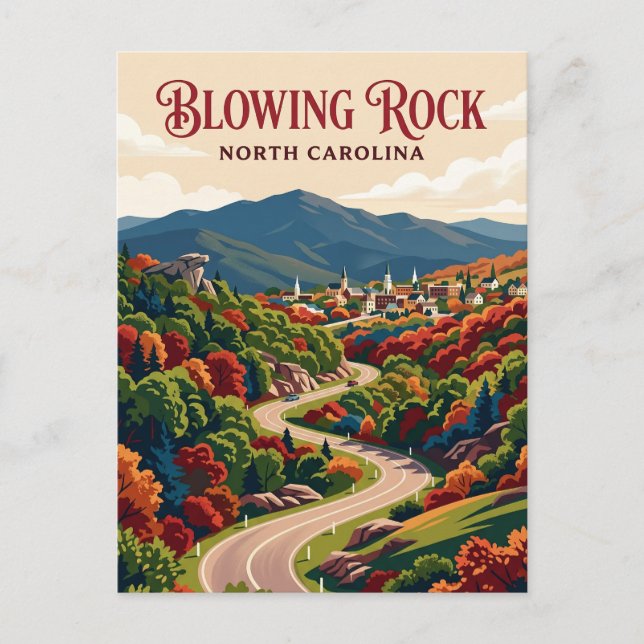 Blowing Rock USA Postcard (Front)