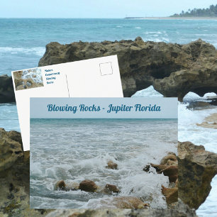 Blowing Rocks Jupiter Florida Photographic Postcard