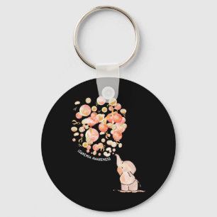 Blowing Up Orange Balloons Leukaemia Awareness Key Ring