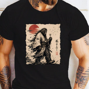 Blowing Wishes Funny Bigfoot Samurai Blowing T-Shirt