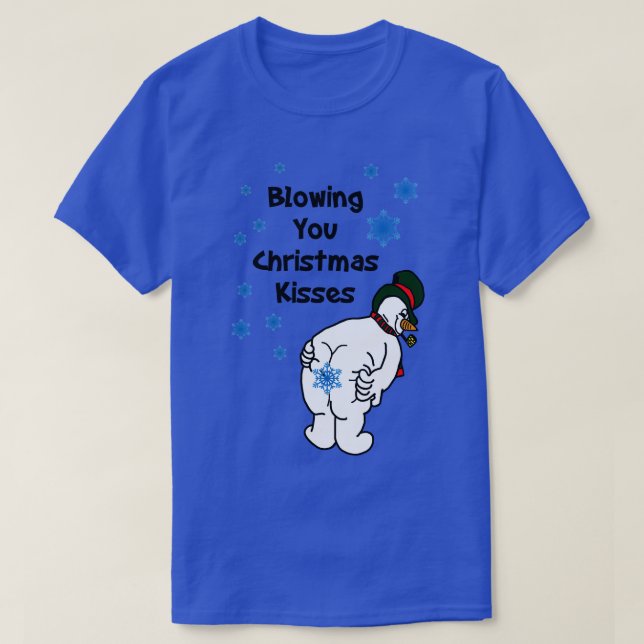Blowing You Christmas Kisses  T-Shirt (Design Front)