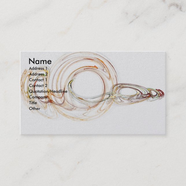 Blown Glass Sculpture Business Card (Front)