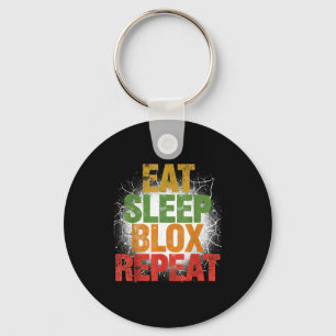 Blox Gaming _ Eat Sleep Blox Repeat _ Kids Gaming Key Ring
