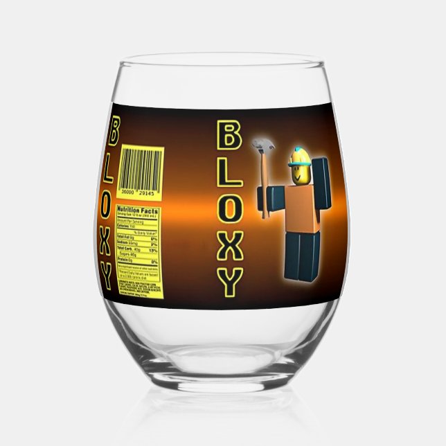 bloxy cola stemless wine glass (Front)