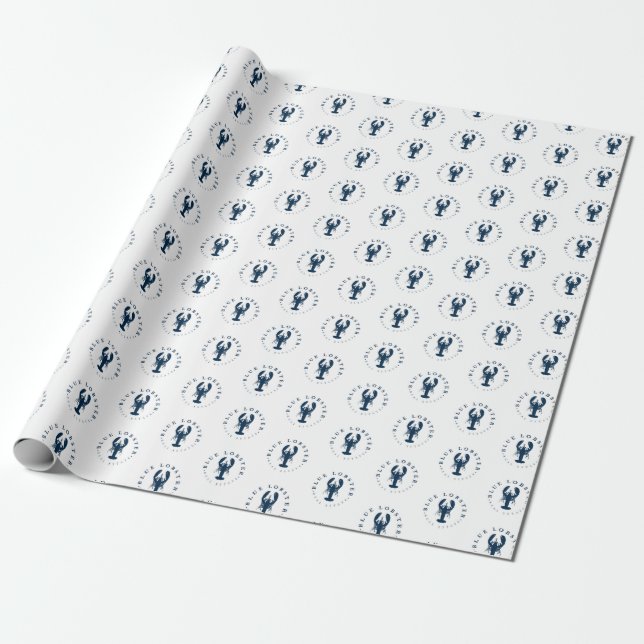 BLRE Blue Lobster Real Estate Wrapping Paper (Unrolled)