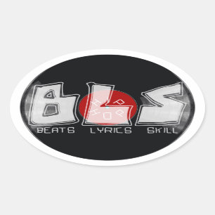 BLS beats lyrics skill HIP HOP Oval Sticker