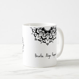 Blsck and White Mandala Mug