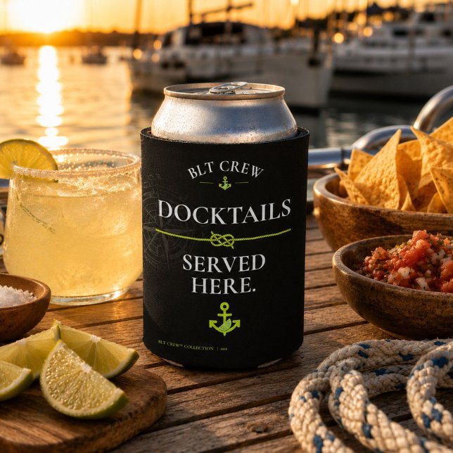 BLT Crew Docktails Served Here Sailing Design Can Cooler (Creator Uploaded)