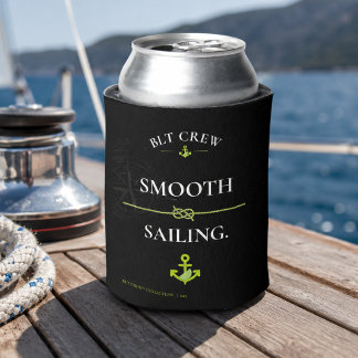 BLT Crew Smooth Sailing Nautical Design Can Cooler