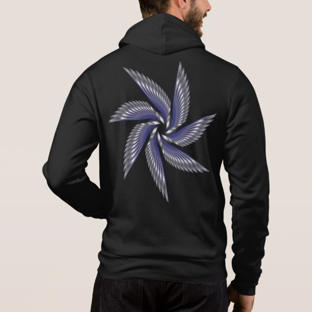 blu gray man hoodie (Back)