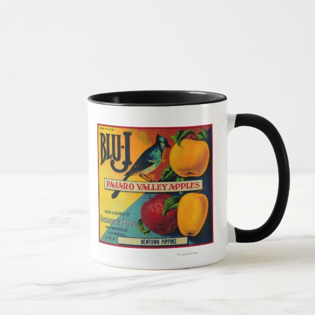 Blu-J Apple Crate LabelWatsonville, CA Mug (Right)