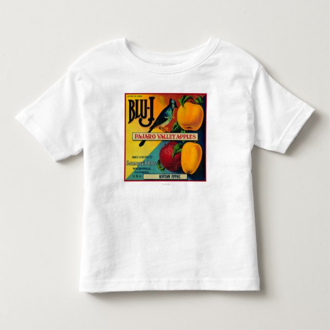 Blu-J Apple Crate LabelWatsonville, CA Toddler T-Shirt (Front)
