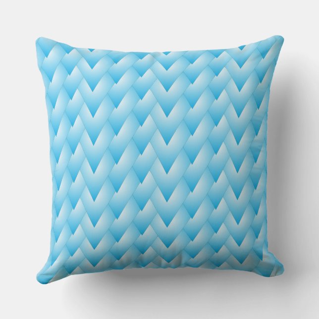 blu strips heart throw pillow (Back)