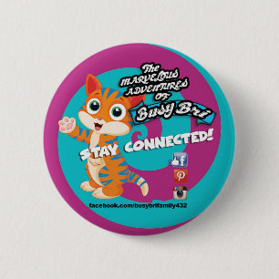 Blu The Cat Button