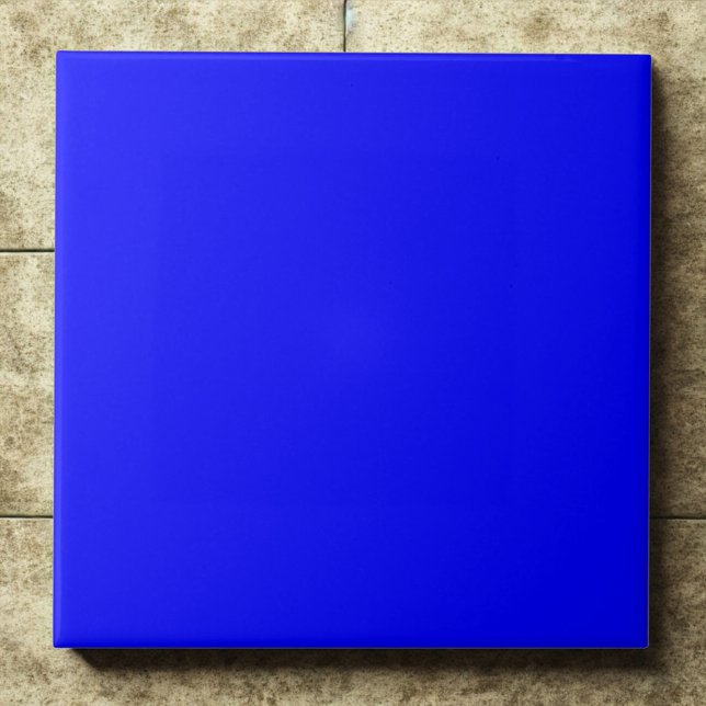 Blue #0000ff Bold Vibrant Modern Interior Tile (Creator Uploaded)